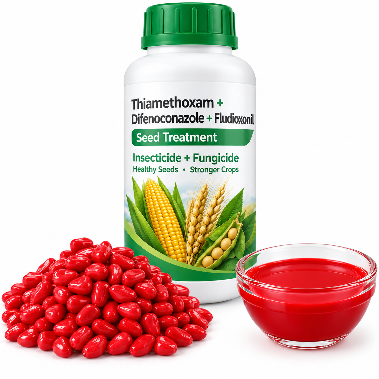 Thiamethoxam+Difenoconazole+Fludioxonil FS | 3-in-1 Seed Treatment - Image 2